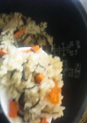 残り物鍋で炊き込みご飯-レシピのメイン写真