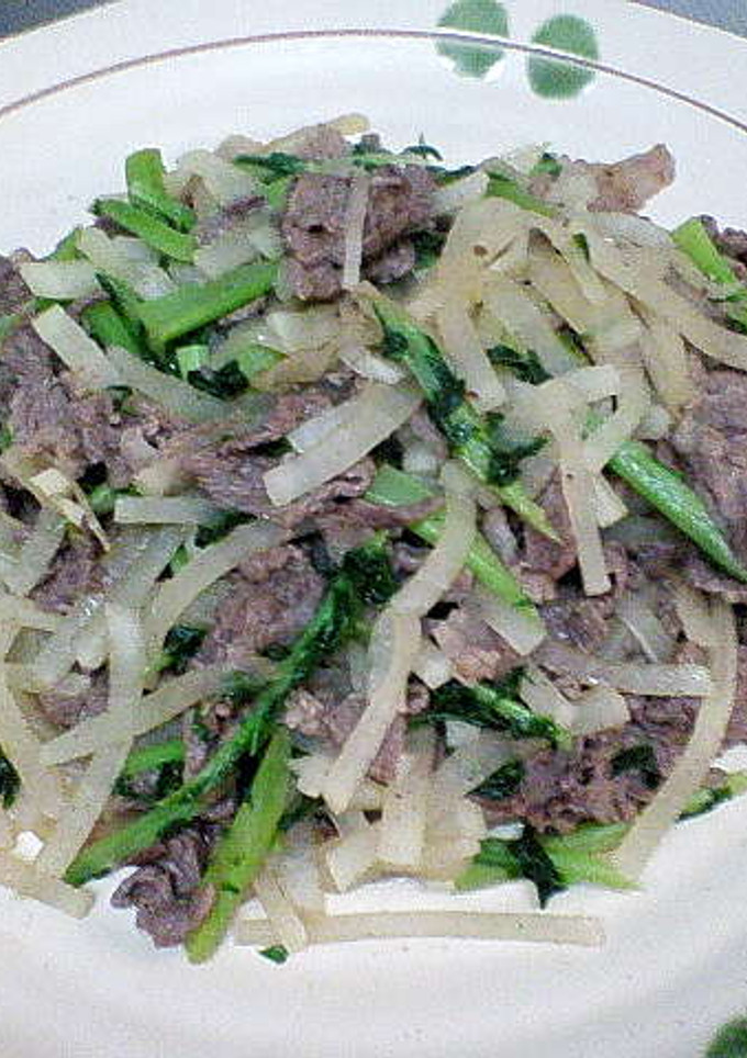 ｢大根と大根の葉と牛肉の炒めもの｣-レシピのメイン写真
