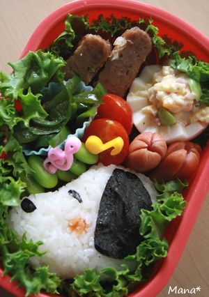 キャラ弁✿1分deスヌーピーおにぎり-レシピのメイン写真