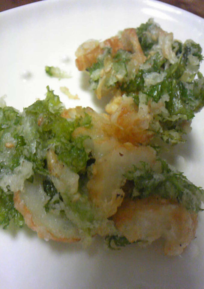 ワサビ菜とちくわのかき揚げ-レシピのメイン写真