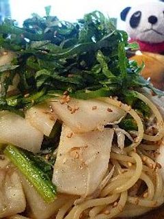 カブとジャコの和風パスタ-レシピのメイン写真