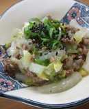 白菜とあいびきミンチ肉の白だし煮