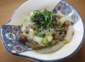 白菜とあいびきミンチ肉の白だし煮-レシピのメイン写真