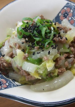 白菜とあいびきミンチ肉の白だし煮-レシピのメイン写真