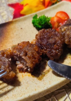 節約&ヘルシー!蒟蒻入りハンバーグ-レシピのメイン写真