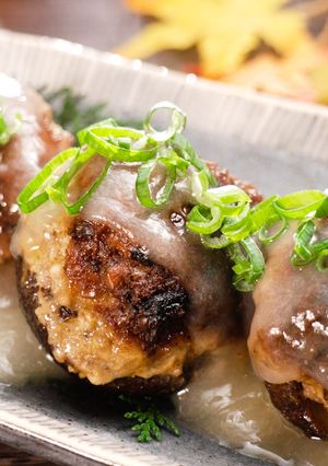 しいたけの中華風肉詰め【食遺産】-レシピのメイン写真