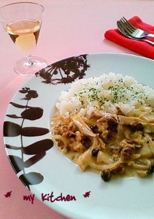 簡単！生クリームdeビーフストロガノフ風-レシピのメイン写真
