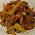 豚肉とヤングコーンの簡単甘酢炒め