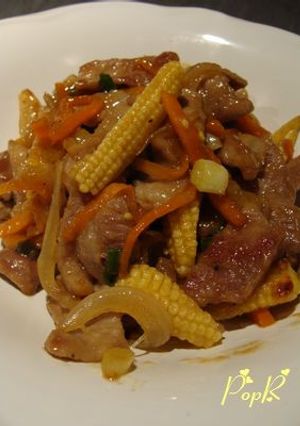 豚肉とヤングコーンの簡単甘酢炒め-レシピのメイン写真