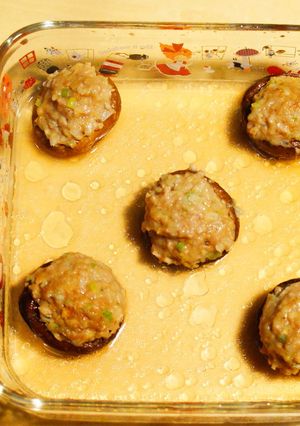 レンジで簡単お弁当用しいたけの肉詰め-レシピのメイン写真