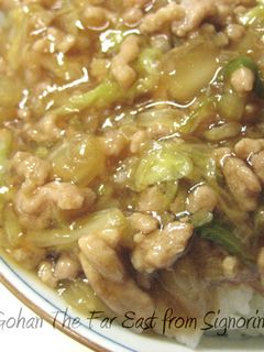 トロ~リ♪豚ひき肉と白菜のあんかけご飯-レシピのメイン写真
