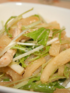 大根豚味噌 みず菜和え-レシピのメイン写真