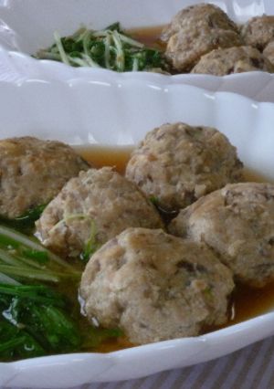 鯵と牛蒡と豆腐の味噌スープ団子-レシピのメイン写真