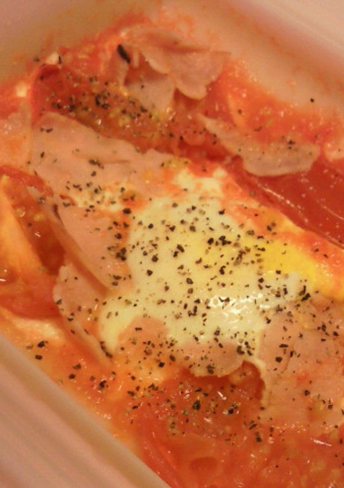 ルクエで簡単☆ペティートでトマタマ朝ご飯-レシピのメイン写真