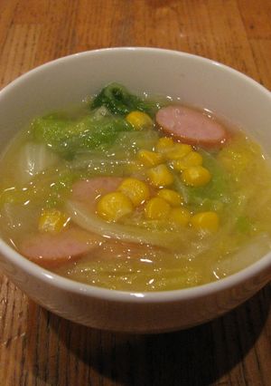 白菜の簡単スープ、味噌ラーメン風-レシピのメイン写真