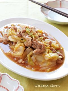 白菜と豚肉の中華風☆オイスターあんかけ-レシピのメイン写真