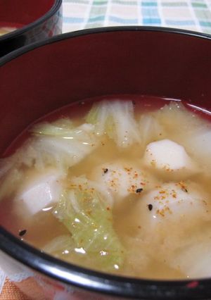 白菜と里芋のおみそ汁-レシピのメイン写真