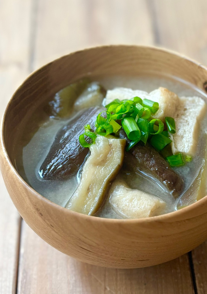 簡単♪とろ〜り茄子と油あげの味噌汁-レシピのメイン写真