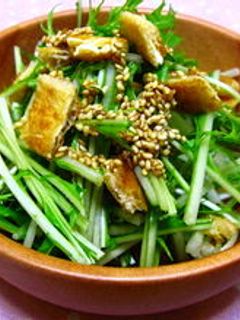 水菜と油揚げの中華サラダ-レシピのメイン写真