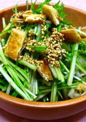 水菜と油揚げの中華サラダ-レシピのメイン写真