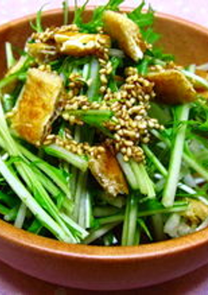 水菜と油揚げの中華サラダ-レシピのメイン写真