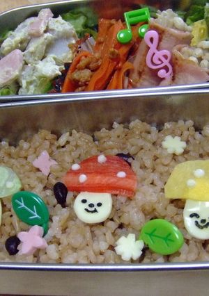 キャラ弁♪３色キノコ-レシピのメイン写真