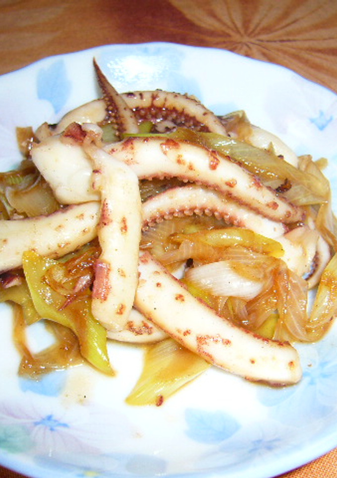 いかげそと長ねぎの炒め物-レシピのメイン写真