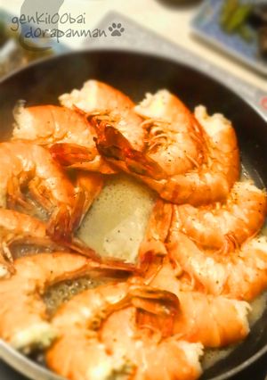 蒸して焼くだけ＊エビのバター醤油焼き＊-レシピのメイン写真