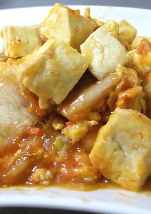 キムチが残ったら♪ キム豆腐の卵いため-レシピのメイン写真