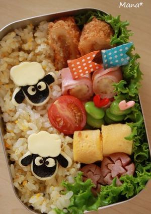 キャラ弁 ✿ 断然簡単!ひつじのショーン-レシピのメイン写真