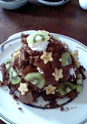 親子でクリスマスケーキ（モントン）-レシピのメイン写真