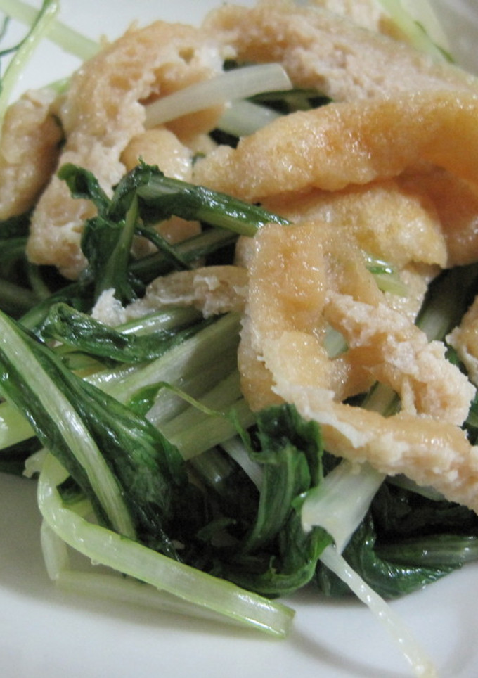 超簡単☆うす揚げと水菜の煮物-レシピのメイン写真