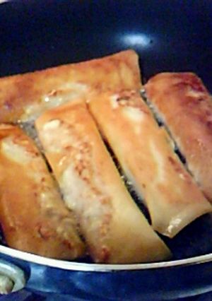 簡単！巻くだけ春巻きの皮で餃子ハンバーグ-レシピのメイン写真