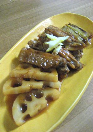 鶏とれんこんの黒酢さっぱり煮-レシピのメイン写真