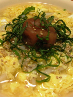 白だしで◎かきたま梅しそうどん-レシピのメイン写真