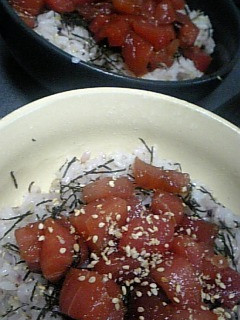 マグロぶつの漬け丼-レシピのメイン写真