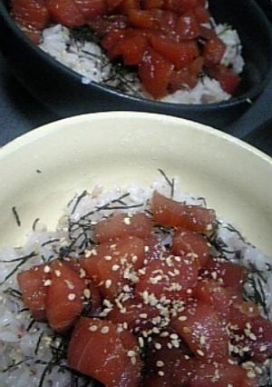 マグロぶつの漬け丼-レシピのメイン写真