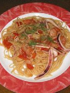 簡単!トマトシーフードパスタ-レシピのメイン写真