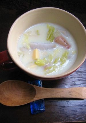 さといもで☆とろとろ豆乳中華スープ-レシピのメイン写真