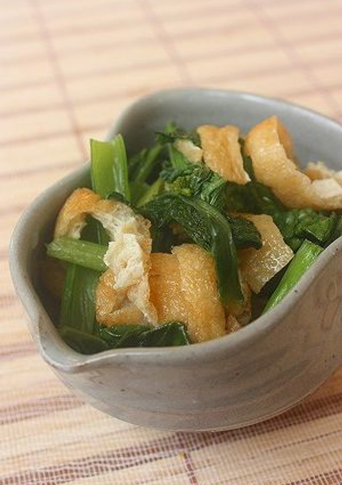 小松菜と油揚げの煮浸し-レシピのメイン写真