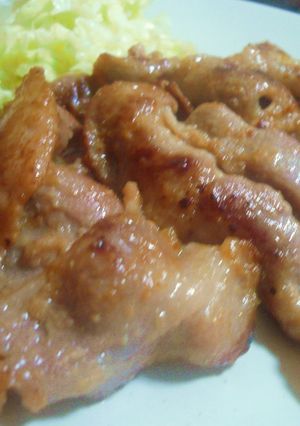 豚肉のにんにく味噌漬けバター焼き♡-レシピのメイン写真