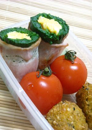 お弁当に♪ほうれん草ベーコン巻き-レシピのメイン写真