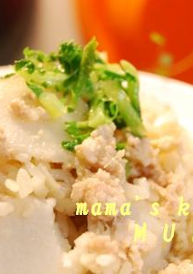 里芋と鶏そぼろの炊き込みご飯♪-レシピのメイン写真