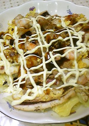 小麦粉なしで簡単お好み焼き-レシピのメイン写真