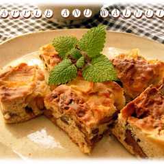 รูปของ キャラメル林檎とロースト胡桃の天板ケーキ