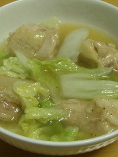 白菜と鶏肉の治部煮風鍋-レシピのメイン写真