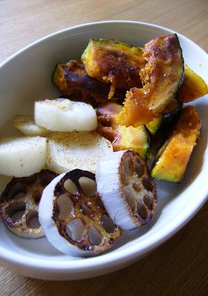 甘い☆焼いただけの根菜-レシピのメイン写真