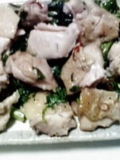 鶏肉と春菊炒め-レシピのメイン写真
