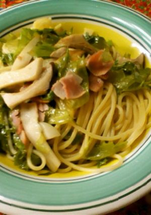 エリンギとベーコンのスパゲティ-レシピのメイン写真