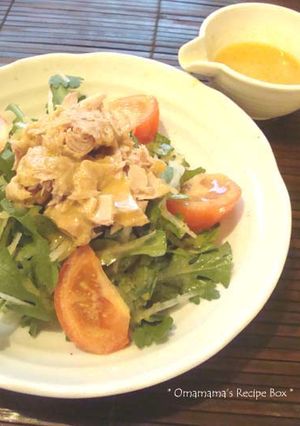 春菊とツナのサラダ～味噌ドレッシング-レシピのメイン写真